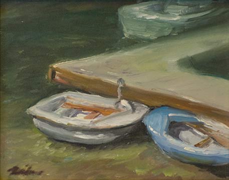 Rowboat Cove, The Wharf at Monterey | Peabody Gallery