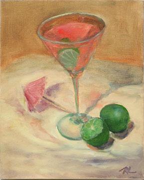 Cosmo with extra limes and little umbrella - Peabody Gallery