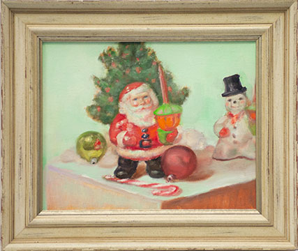 Retro Santa with Snowman | Peabody Gallery