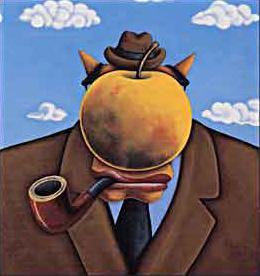 Art History Suite - Portrait of Magritte - Peabody Gallery