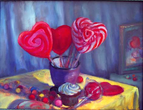 Wild Cherry Hearts, Cupcake and Art